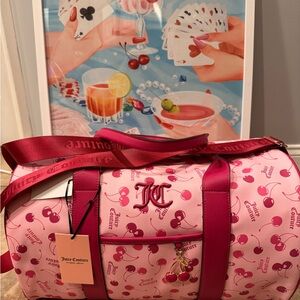 Juicy Couture Pink Cherry Print Bag